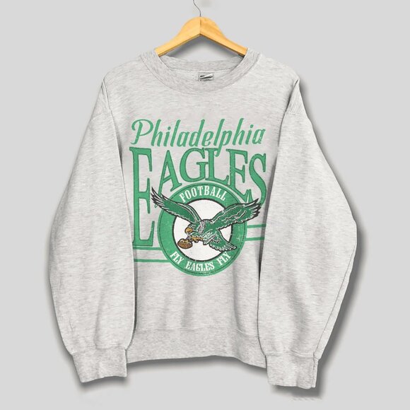 Tops - Philadelphia Eagles Football Sweatshirt, Retro Philadelphia Eagles Fan Shirt Tee